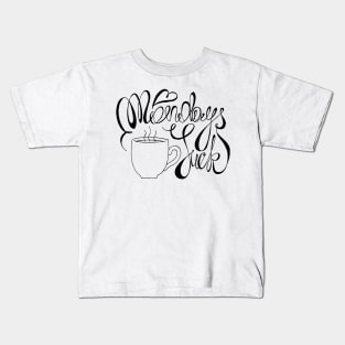 Mondays Suck Calligraphy Ink Kids T-Shirt